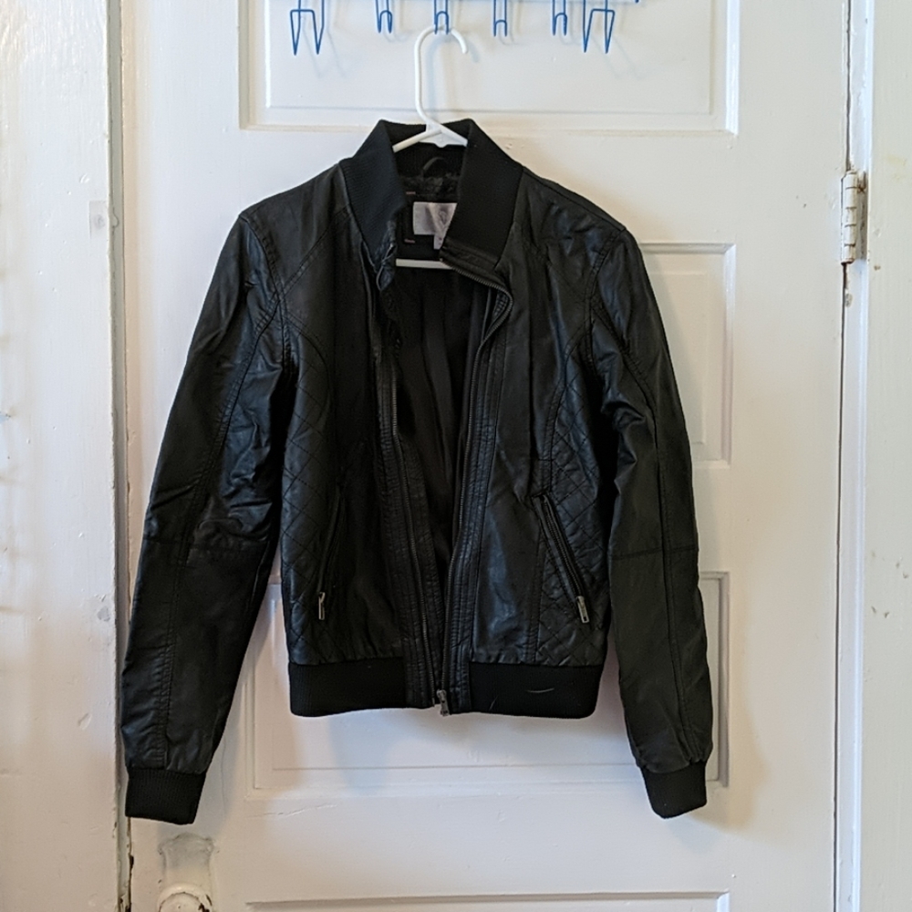 Faux leather jacket